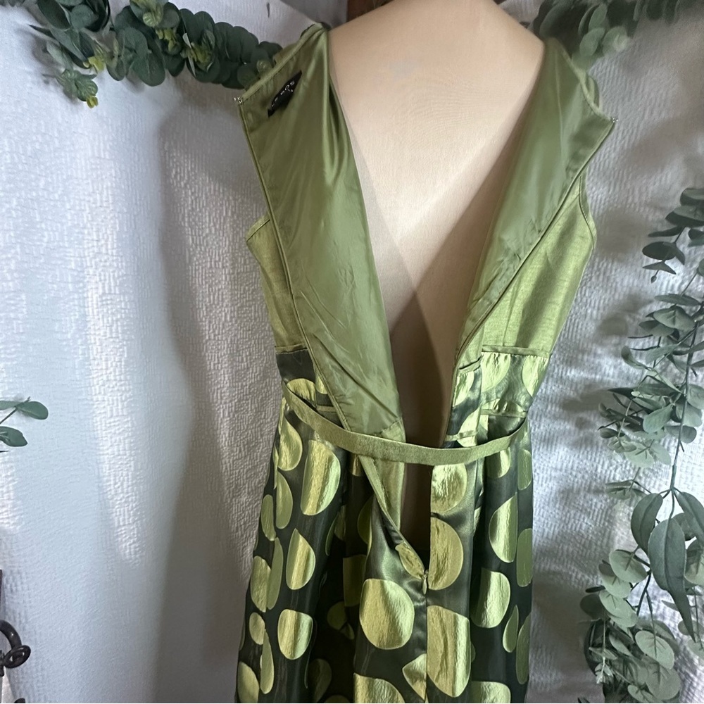 Le Bos Olive Green 2 pc Sleeveless Dress with Bolero Top -Women’s Plus Sz 16W - Picture 15 of 16